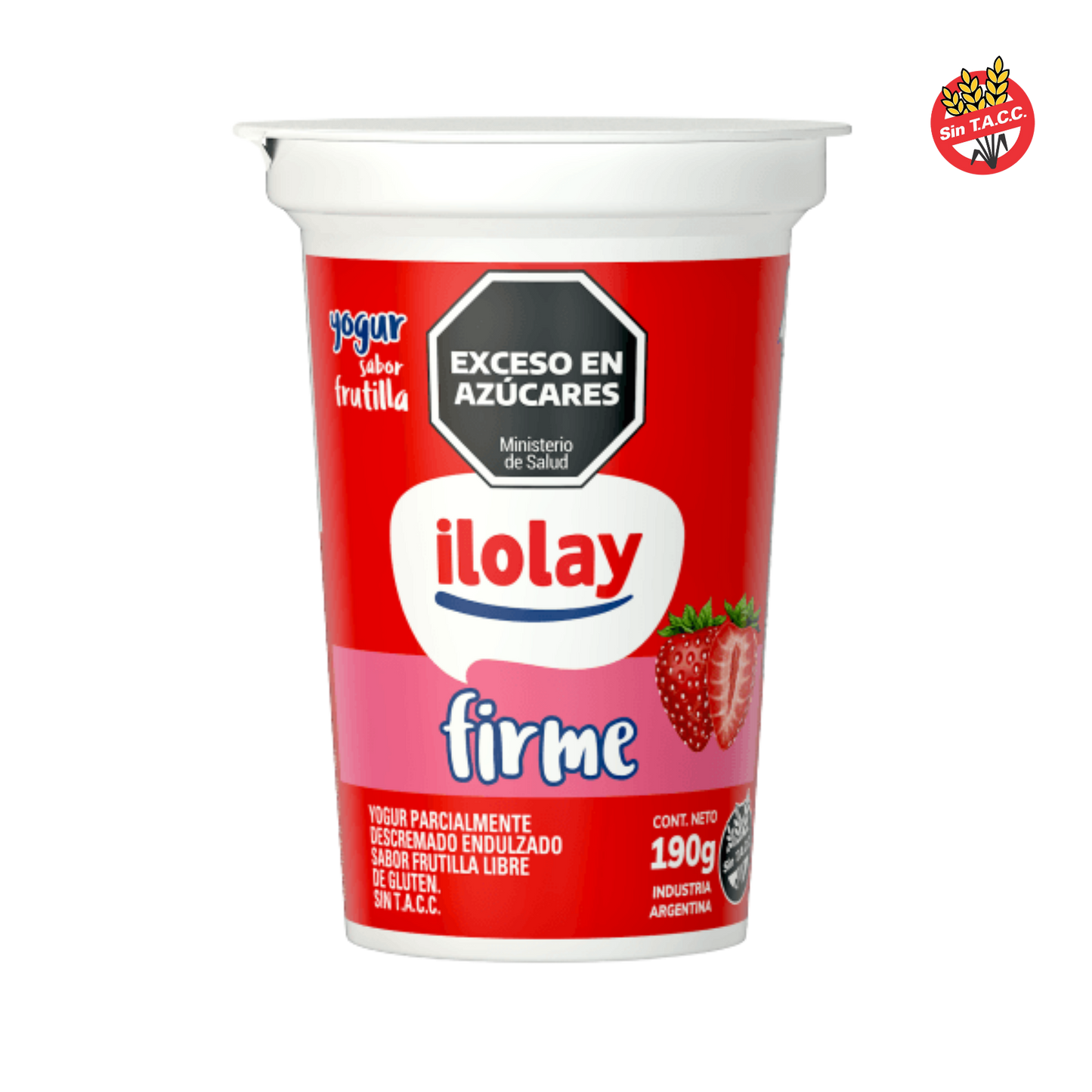 Yogur Firme Frutilla x 190 gr. Ilolay
