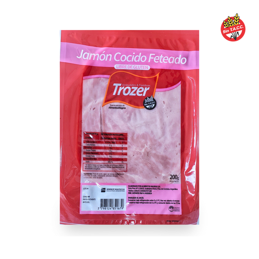 Jamon Cocido Feteado x 200 gr. Trozer